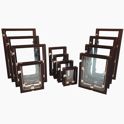 Hale pet doors shown across the full size range, from small to giant